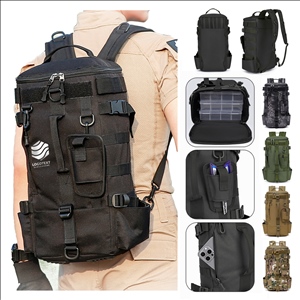 Water-Repellent Oxford Cloth Multi-Compartment Tactical Backpack